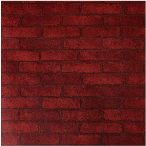 Miniatura 7 de Livelynine Papel de contacto de ladrillo rojo, papel tapiz de ladrillo rojo, papel tapiz de ladrillo sintético, rollo de papel tapiz burdeos