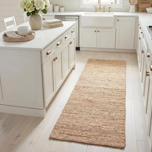 Miniatura 11 de Alfombra de área de yute natural tejido a mano Safavieh NF459A, de la colección de fibra natural (5 pies x 8 pies), Yute, Natural