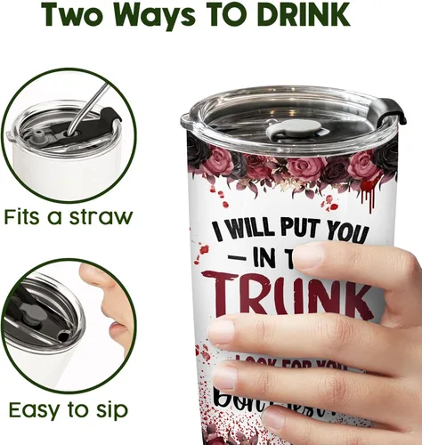 Miniatura 9 de 34HD Crazy Cat - Vaso con tapa, acero inoxidable de 20 onzas con aislamiento al vacío, regalo divertido para amantes de los gatos, mujeres