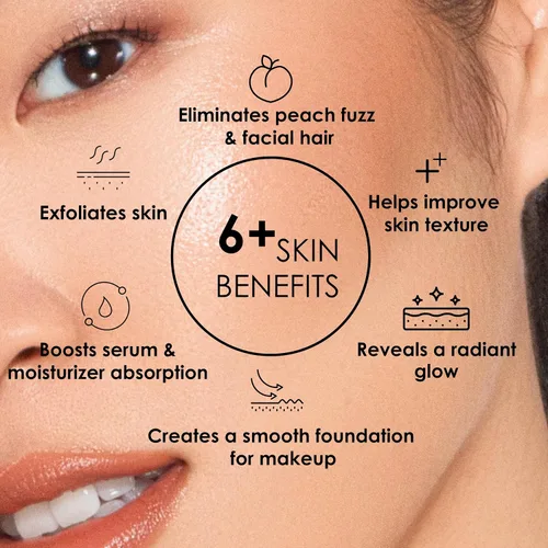 Miniatura 8 de JAPONESQUE Maquinillas de afeitar faciales Dermaplaner de precisión: juego de 2 unidades, 6 piezas, maquinillas de afeitar de cejas y cabello facial