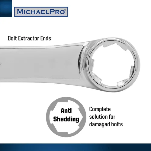 Miniatura 3 de MichaelPro MP001213 - Juego de llaves extractoras de pernos extra largas (métricas) Extractor de tuercas y pernos de caja redondeada de 6 puntos