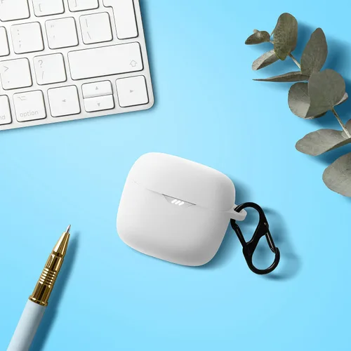 Miniatura 2 de kwmobile Funda compatible con JBL Tune Flex - Funda de silicona para auriculares - Blanco
