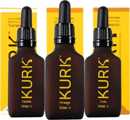 Miniatura 10 de Kurk Suplemento líquido esencial de curcumina de cúrcuma, gotas de cúrcuma, aceite para un bienestar diario avanzado, concentración y energía, 185