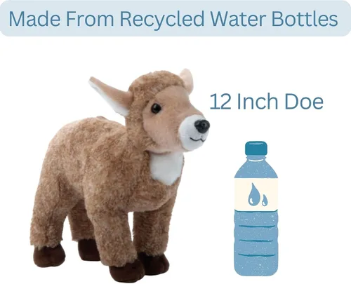 Miniatura 3 de The Petting Zoo Doe - Animal de peluche, regalos para niños, animales salvajes del zoológico Onez, juguete de peluche de 12 pulgadas