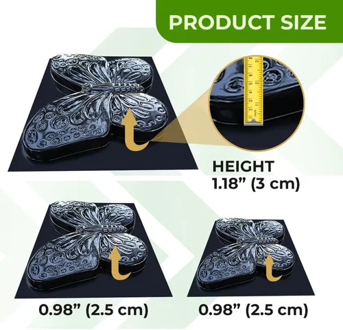 Miniatura 4 de 3 moldes de piedra de mariposa para escalonar, pavimento de bricolaje - Fundición Pathmaker Garden Pathmate Pavement Prefabricado Hormigón Moldes
