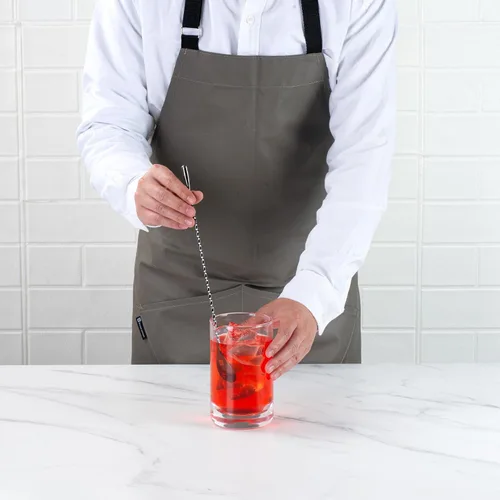 Miniatura 5 de Restaurantware Bar Lux - Cuchara de barra de 12 pulgadas, 1 cuchara agitadora de cóctel con mango de sacacorchos, cuchara mezcladora larga de acero