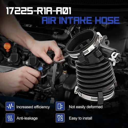 Miniatura 7 de Tubo de manguera de admisión para filtro de aire con abrazaderas para Honda Civic 2012-2015 1.8L 2013-2015 Acura Ilx 2.0L (OEM# 17225-R1A-A01)