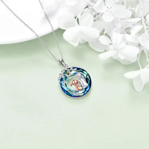 Miniatura 5 de CRMAD Regalos para hermanas de hermano para hermana, collar de plata de ley, joyería para regalos de cumpleaños y Navidad