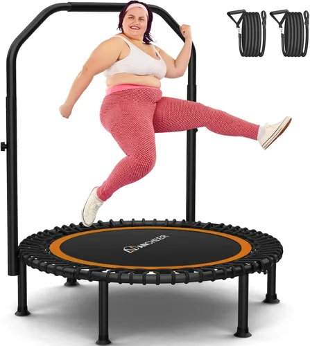 Miniatura 8 de ANCHEER Rebounder Trampoline 40"/48" Bungee Rebounder with 4-Level Adjustable Handle, Max 400-450 LBS Heavy-Duty Fitness Trampoline, Waterproof