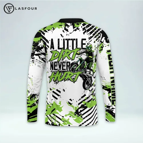 Miniatura 3 de LASFOUR Camiseta de motocross personalizada 3D para niños y jóvenes, camiseta de carreras de motocross para niños y jóvenes, camiseta de conducción