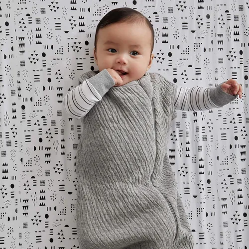 Miniatura 4 de HonestBaby - Manta acolchada de algodón orgánico para usar como prenda, Negra, Grande Negro