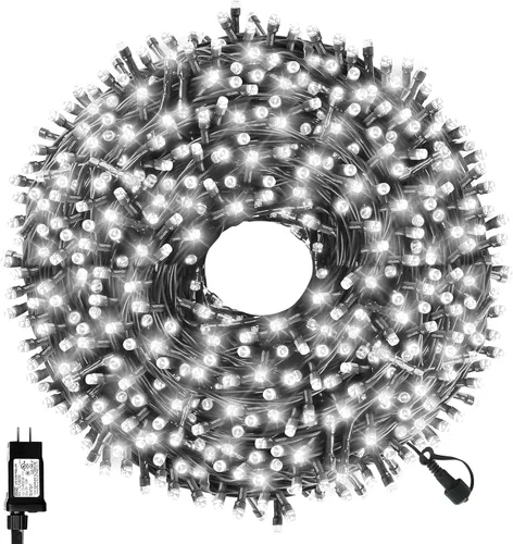 Miniatura 11 de Guirnalda de luces de Navidad para interiores y exteriores, luces para árbol de Navidad, con certificación UL, función de memoria con enchufe