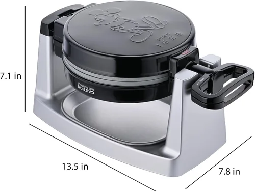 Miniatura 9 de Mickey Mouse Waffle and Donut Maker con 3 juegos de platos de cerámica antiadherentes extraíbles