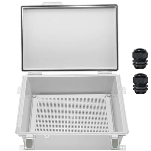 Miniatura 16 de Zulkit Caja de conexiones IP67 Caja eléctrica impermeable para proyectos con cubierta transparente con bisagras, cierre de acero inoxidable, carcasa