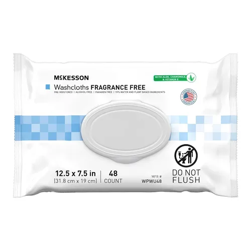 Miniatura 10 de McKesson Toallitas de baño para adultos, sin perfume (paquete de 6, 576 toallitas de baño) - Paños desechables para el cuerpo - Fórmula sin