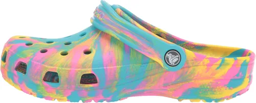 Miniatura 10 de Zuecos Crocs clásicos con diseño de teñido anudado marmoleado (para niños)