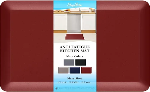 Miniatura 23 de StepRite Tapete de cocina antifatiga de 4/5 pulgadas de grosor, antideslizante, resistente a las manchas y al agua, tapete de escritorio para Azul