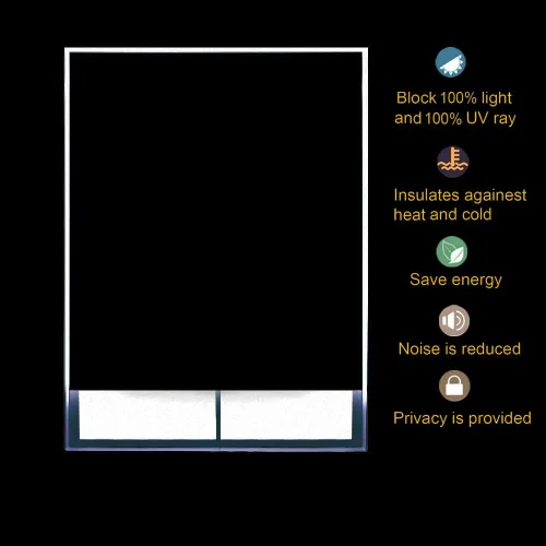 Miniatura 4 de Persianas enrollables opacas sin cables, color beige, personalizables, fáciles de controlar, con sistema de elevación de resorte para ventanas
