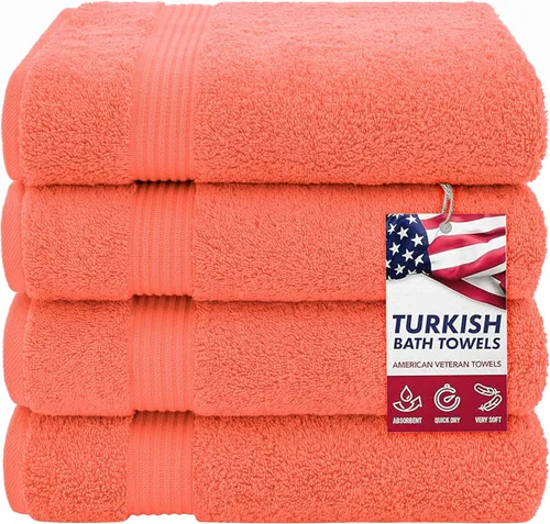 Miniatura 55 de Toalla American Veteran, Juego de Toallas de Mano para Baño de 4, 100% Conjunto de Toallas de Mano Turcas de Algodón, Toallas de Mano Suave