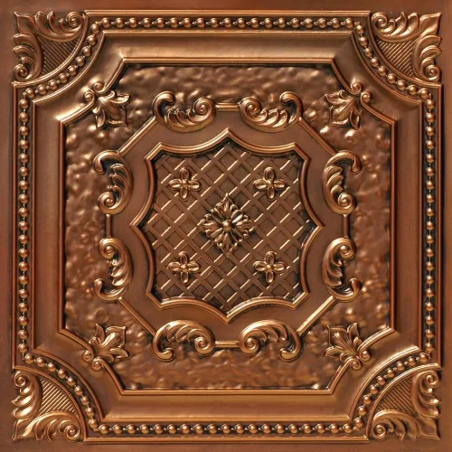 Miniatura 22 de from Plain to Beautiful in Hours DCT04 Elizabelthan Shield - Azulejo de techo de PVC de 2 x 2 pies (cubiertas / 200 pies cuadrados), gris pardo