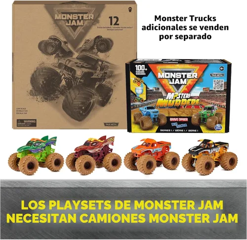 Miniatura 8 de Monster Jam, set de juego oficial de Megalodon Mayhem con camión monstruo fundido a presión exclusivo a escala 1:64