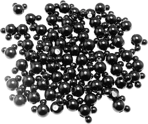 Miniatura 4 de 150 piezas de 0.591 in DIY pulsera collar joyería hecho a mano artesanía fabricación Mickey Mouse cabeza cuentas acrílicas agujero grande pastel
