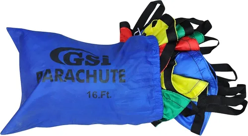 Miniatura 7 de GSi Paracaídas de juego para niños, paracaídas arcoíris, juego de tienda de campaña para niños, para gimnasia, juego cooperativo y actividades