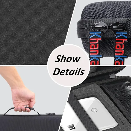 Miniatura 6 de khanka Funda rígida de viaje compatible con proyector de bolsillo Kodak Luma 150/350, proyector de película portátil, solo funda