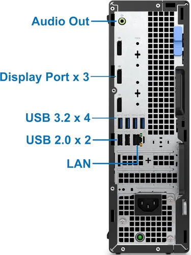 Miniatura 3 de Dell 7010 Plus Optiplex SFF Computadora de sobremesa, Intel i7-13700, 64 GB de RAM, SSD PCIe NVMe de 2 TB, DisplayPort, HDMI, Wi-Fi, Bluetooth, USB