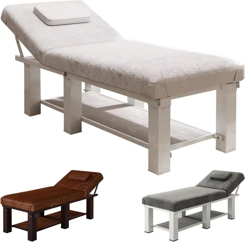 Miniatura 8 de Cama de masaje ajustable cama de spa cama facial, se puede utilizar como mesa de terapia física para masaje de mesa facial en casa, superficie
