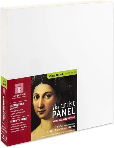 Miniatura 26 de Ampersand Art Supply Panel de pintura de arte de madera Gesso: textura de lienzo, cuna de 3/4 pulgadas, 12 x 16 pulgadas