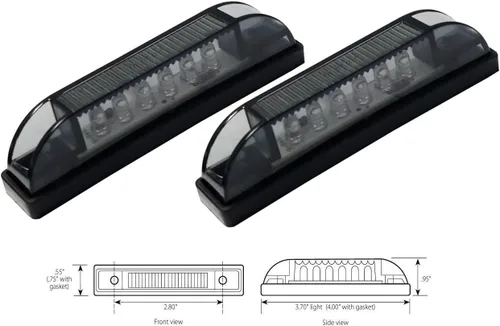 Miniatura 9 de iJDMTOY Kit de luces LED ámbar de lente ahumada compatible con Toyota Tacoma 2012 en adelante, juego central de 2 lámparas de marcador con cableado