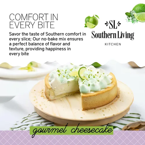 Miniatura 3 de Mezcla de Cheesecake Gourmet, Mezcla de Pastel de Cheesecake Sin Hornear, Pastel de Cheesecake de Lima Clave de Southern Living, Rico, Cremoso