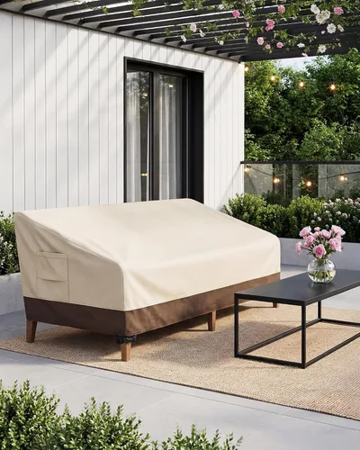 Miniatura 7 de Vailge Funda para Sofá de Patio de Servicio Pesado, 100% Impermeable Funda para Sofá de Exterior de 3 Plazas, Fundas para Muebles de Jardín y Patio