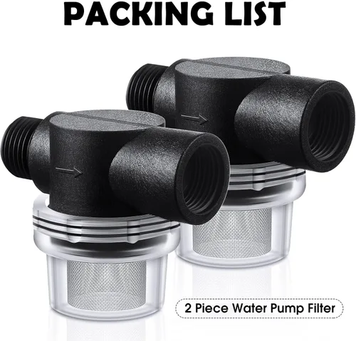 Miniatura 4 de Honoson 2 filtros de filtro de bomba de agua, repuesto para autocaravana, filtro de tubo de 1/2 torsión compatible con bombas WFCO o Shurflo