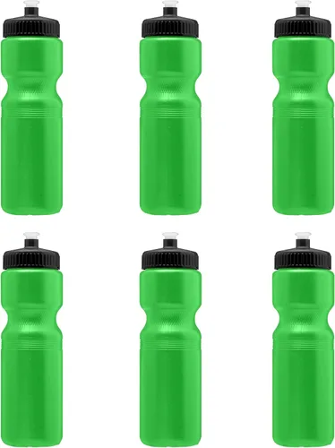 Miniatura 10 de DISCOUNT PROMOS Juego de botellas de agua de plástico personalizadas de 28 onzas, 10/50/100, paquete personalizado a granel, perfectas