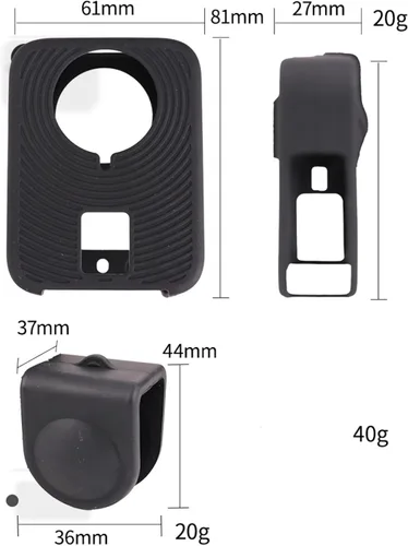 Miniatura 5 de Funda protectora de silicona para DJI OSMO 360 Action Camera Soft All-Round Cover Shell con protector abierto lateral de la batería, accesorios