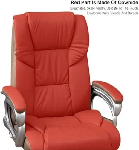 Miniatura 3 de Big and Tall Office Chair Leather Executive Heavy Duty Ergonomic Computer Desk Chair with Adjustable Lumbar Support Headrest and Footrest High Back
