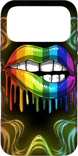 Miniatura 22 de Rainbow Lip Drip Lesbiana Gay Pride Bisexual Transgénero LGBT Funda para iPhone 17