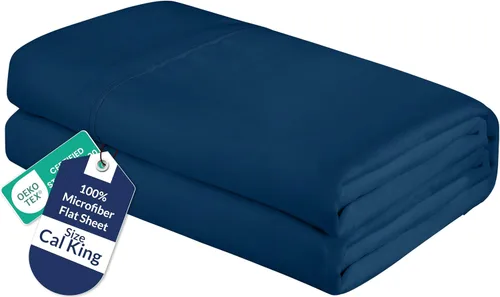 Miniatura 36 de Royale Linens Sábana Plana King – Sábanas Planas de Microfibra Cepillada Ultra Suave 1800 Solamente – Sin Arrugas y Resistente a las Manchas – Gris