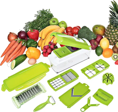 Miniatura 6 de Genius Nicer Dicer Plus 18 piezas Kiwi Cortador multiusos Cortador de frutas y verduras
