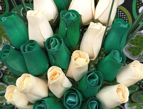 Miniatura 3 de Ramos originales de rosas de madera en 1, 2, o 3 docenas Día de San Patricio