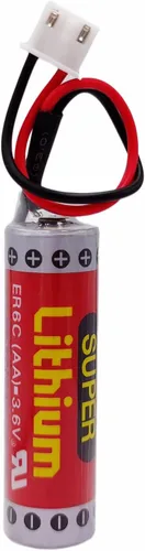Miniatura 3 de 2 piezas ER6C AA 3.6V 1800mAh PLC batería con enchufe para Mitsubishi FX F2-40BL PLC batería