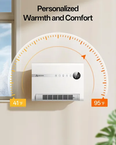 Miniatura 7 de Calentador de pared, calentador de espacio para recámara, calentadores eléctricos PTC de 1500 W de calentamiento rápido para uso en interiores