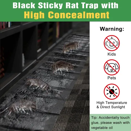 Miniatura 7 de Paquete de 6 trampas adhesivas para ratones, súper grandes de 47.2 x 11 pulgadas, trampas de pegamento para ratones y ratas, trampas para interiores