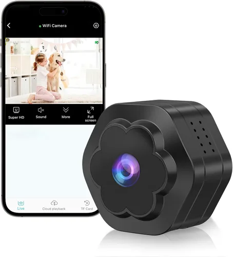 Cámara de seguridad WiFi para interiores, cámara de niñera, mini cámaras inalámbricas 4K Ultra HD para bebés, mascotas, alertas de detección de