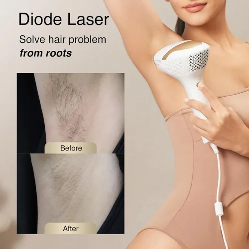 Miniatura 7 de DermRays Depilación láser para mujeres y hombres, V4S para tono de piel 1-5, reducción permanente en el crecimiento del cabello, el primer Blanco