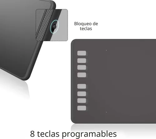 Miniatura 5 de HUION Inspiroy H950P - Tableta de dibujo digital de 8 x 5 pulgadas con lápiz sin batería, 8192 presión de bolígrafo, inclinación, 8 teclas de acceso