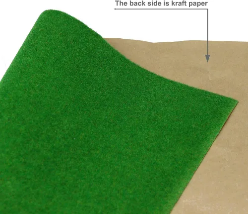 Miniatura 3 de CP137 Alfombra de Hierba Artificial para Modelos de Trenes Verde 40x100cm o 15.7' x 39' para Decoración, Paisaje Escénico de Manualidades, DIY