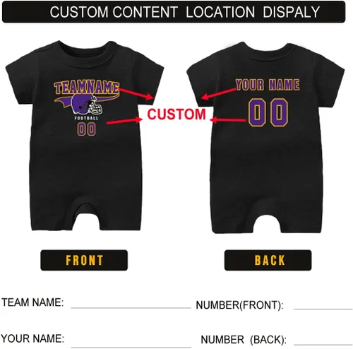 Miniatura 25 de Traje de fútbol personalizado para bebé, hace que tu bebé nombre y número de ropa de fútbol regalos